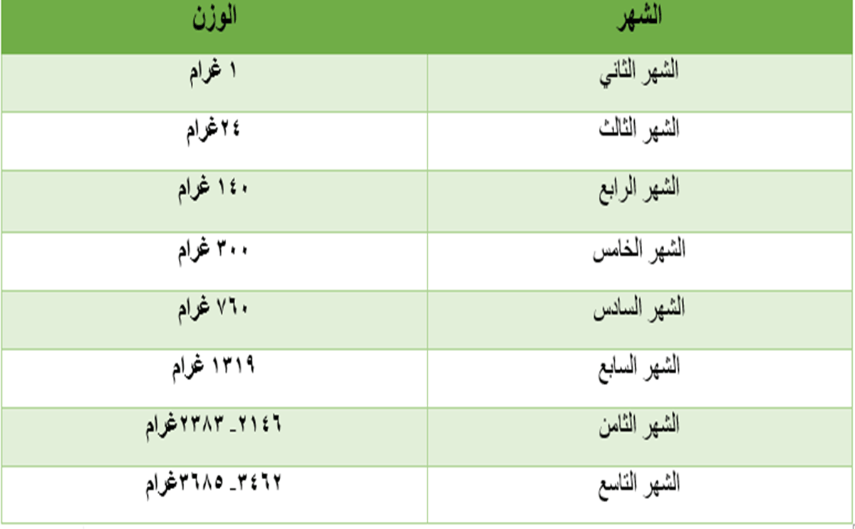 وزن الجنين في بداية الشهر التاسع من الحمل , تعرفي على الوزن المثالي للجنين في الشهر التاسع