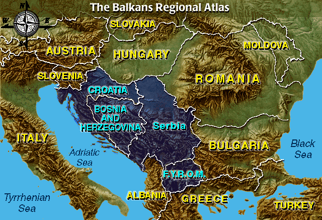 خريطة دول البلقان - موقعها الجغرافي المتميز 5552