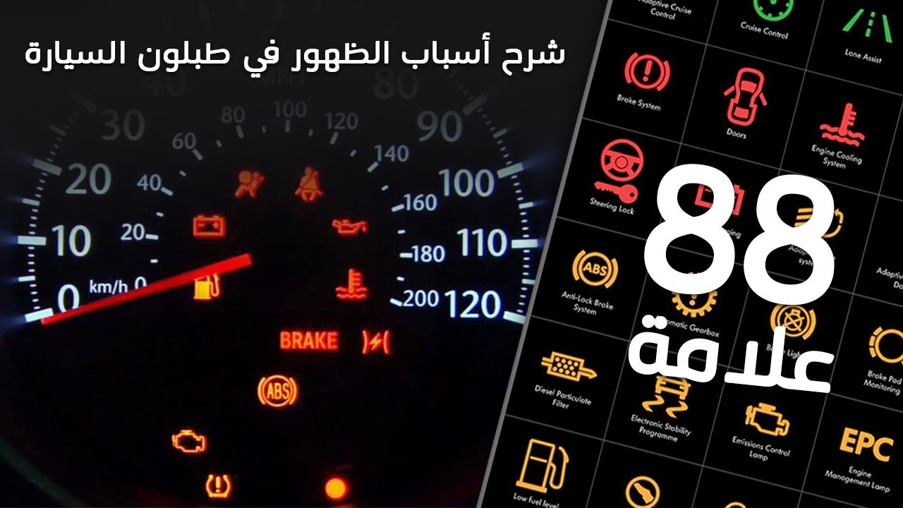 علامات الطبلون تويوتا- جميع العلامات واهمها الخاصه بسياره تويوتا 5898