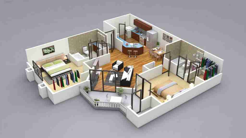 تصميم منازل 3D - خليفيات متنوعة لبيوت 3D 6437 2