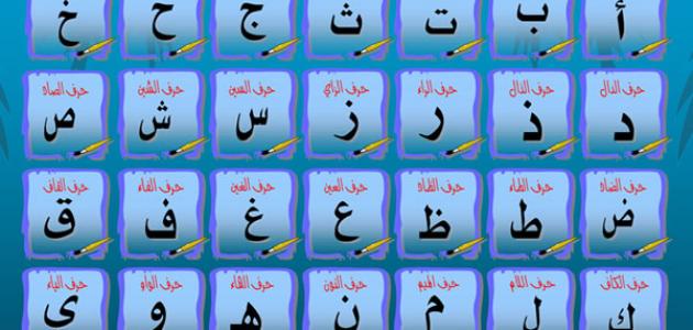 اشكال الاحرف الحروف العربية العربيه بطريقه تعليميه للاطفال