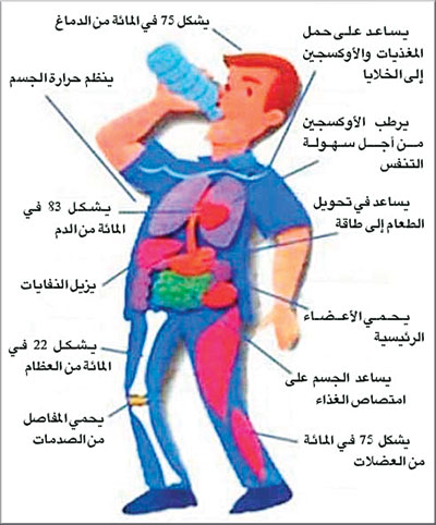 الاضرار الشخص الماء الناتجه تعرض شرب عن كثرة للامراض نقص