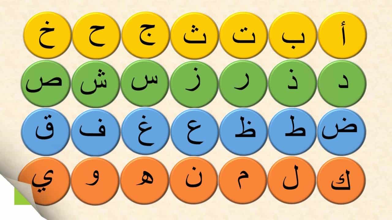 اساس الابجدية الحروف العربيه اللغه ترتيب