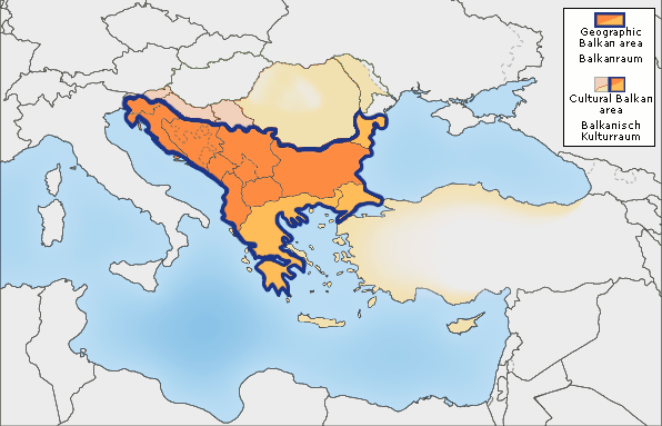 البلقان الجغرافي المتميز خريطة دول موقعها