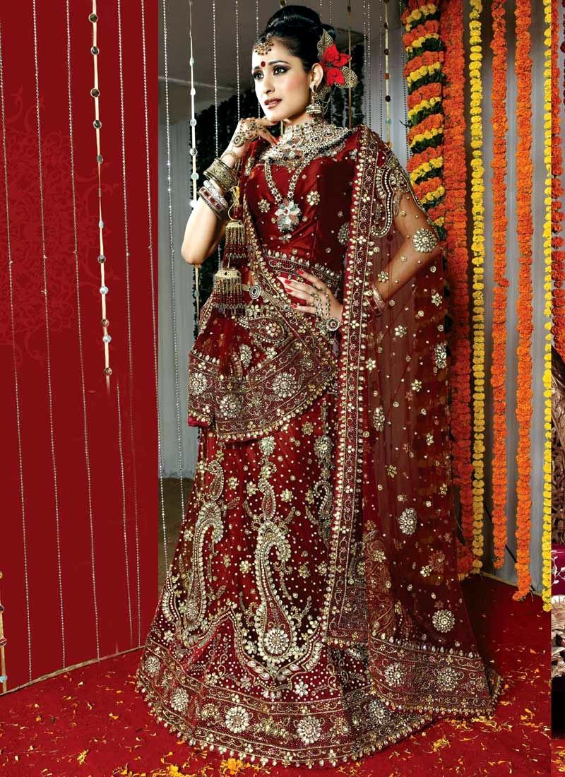 فساتين زفاف هندى , اشكال فساتين هنديه مناسبه للزفاف - رهيبه