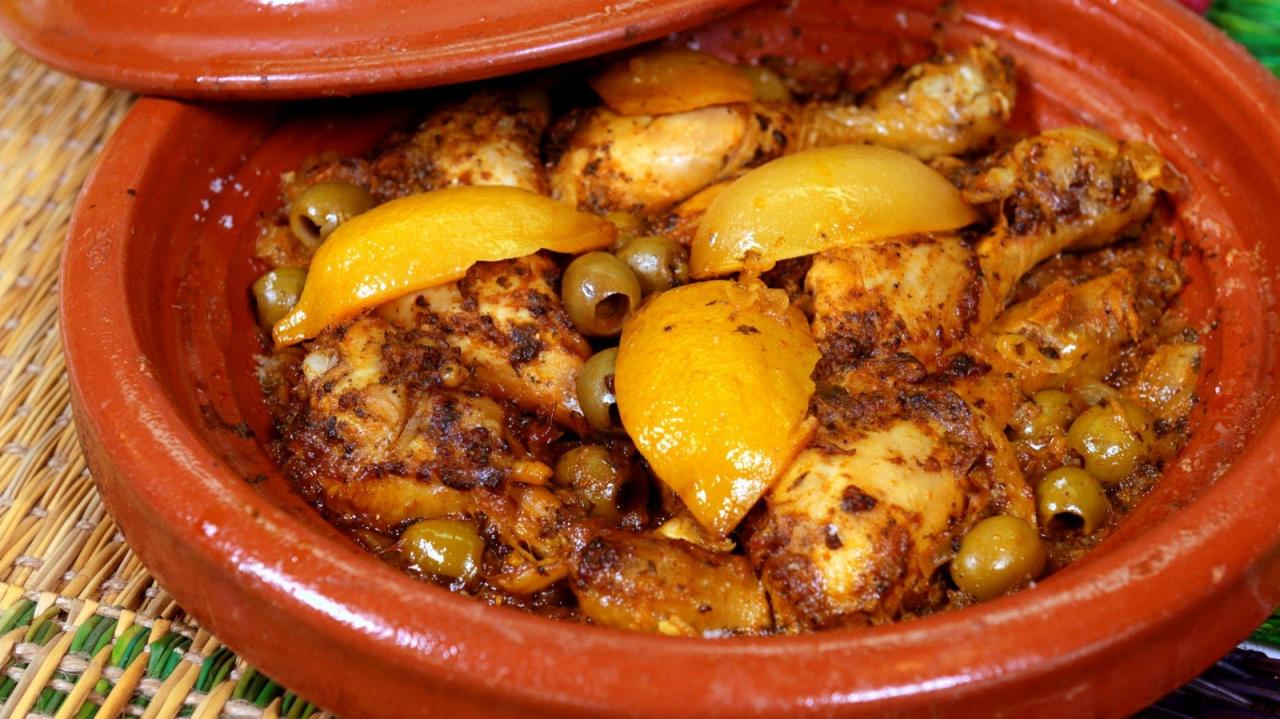 اشهى الاكلات المغربيه بالدجاج طاجين مغربي واطعم والذ